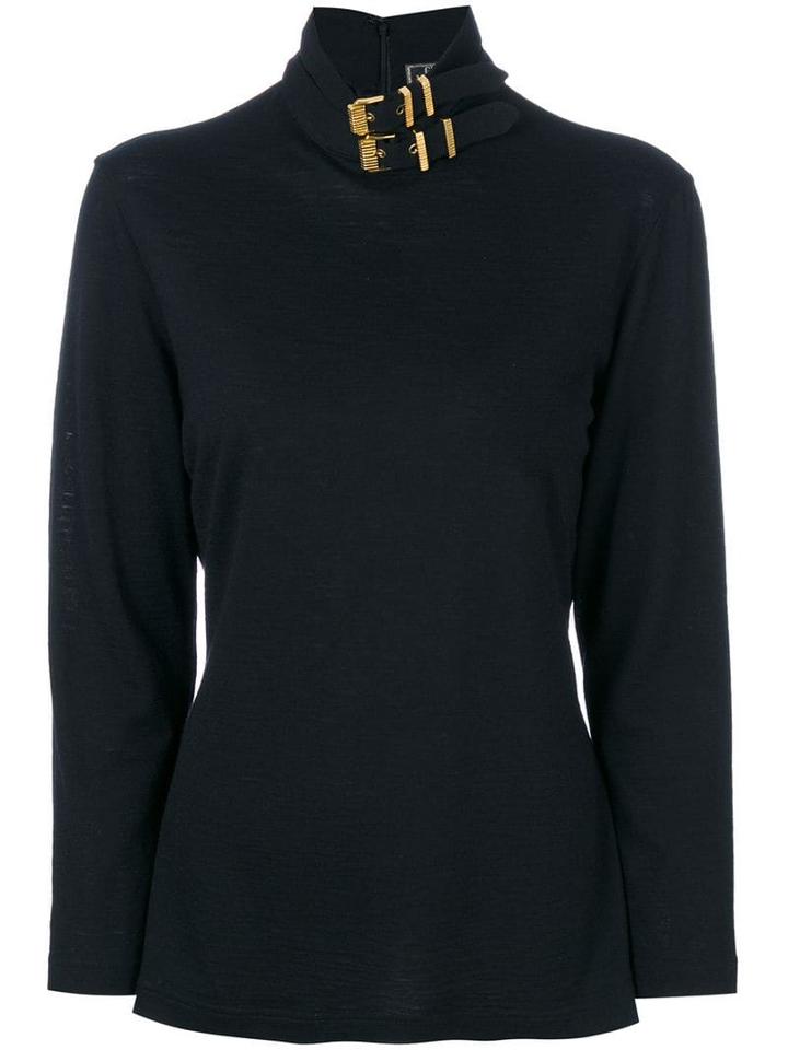 Versace Pre-owned Bondage Buckle Blouse - Black