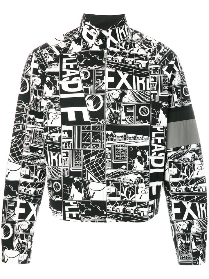 Prada Printed Bomber Jacket - Black