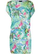 Lygia & Nanny Drawstring Foliage Print Beach Dress