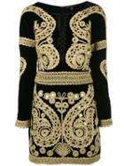 For Love And Lemons - Longsleeve Embroidered Dress - Women - Silk/rayon - M, Black, Silk/rayon