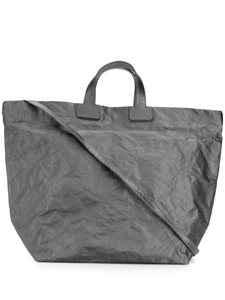 Zilla Crushed Shopper Tote Bag - Grey