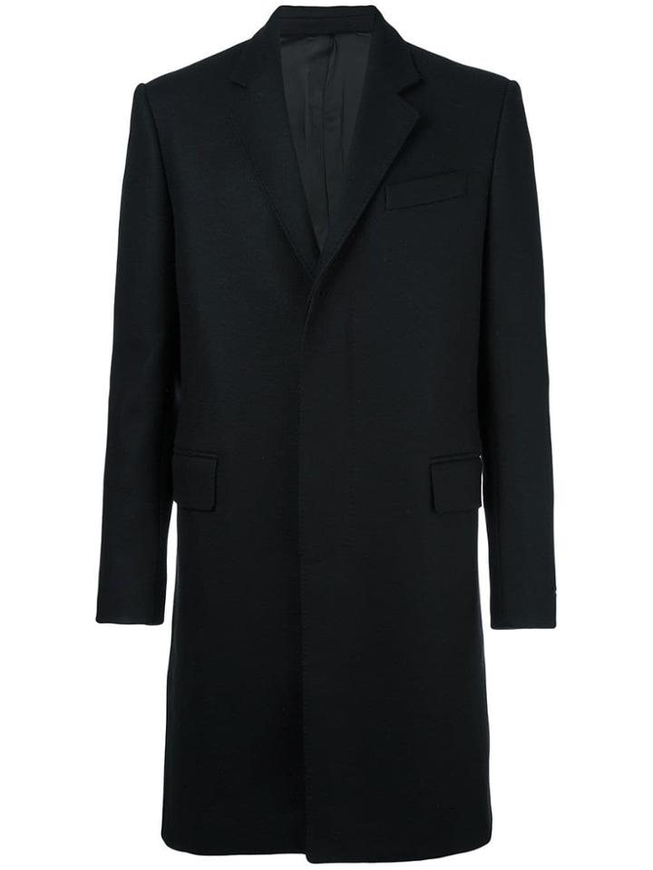 Les Hommes Classic Mid-length Coat - Black