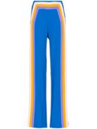 Rosie Assoulin Walk The Plank Striped Flared Trousers - Blue