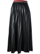 Aviù Long Pleated Skirt, Women's, Size: 42, Black, Polyester/polyurethane