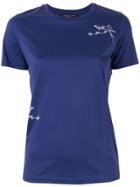 Shanghai Tang Bird Embroidered T-shirt - Blue
