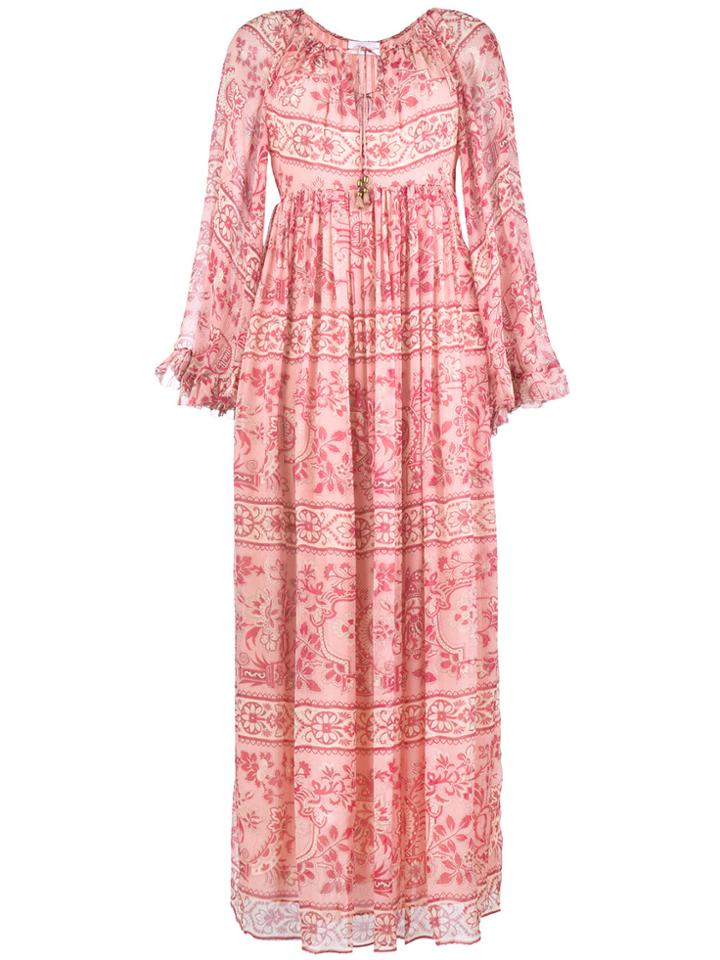 Zimmermann Long Bohemian Dress - Pink & Purple