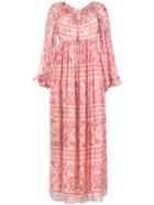 Zimmermann Long Bohemian Dress - Pink & Purple