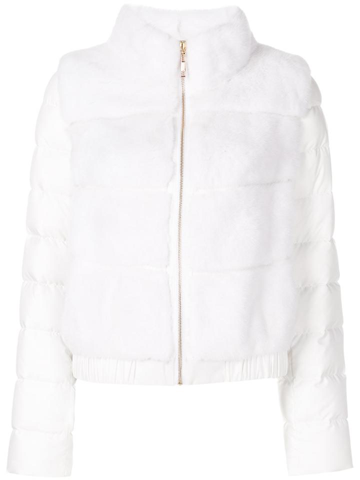Liska Fur Detail Jacket - White