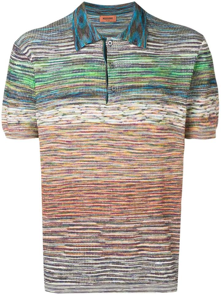 Missoni Multicoloured Polo Top - Blue