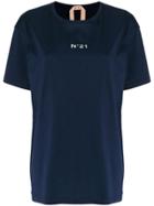 Nº21 Logo Print Oversized T-shirt - Blue