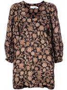 Zimmermann - Tulsi Floral Dress - Women - Linen/flax - 1, Black, Linen/flax