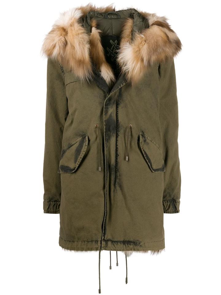 Mr & Mrs Italy Textured Hood Parka Coat - Green