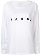 Marni Oversized Logo Print Sweatshirt - White