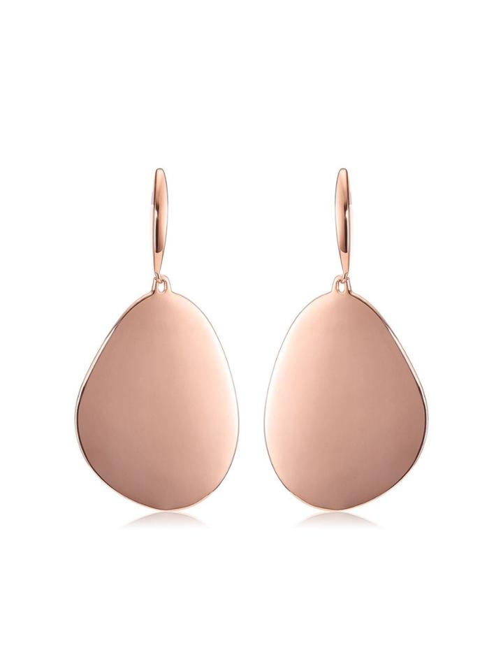 Monica Vinader Rp Nura Rose Gold Teardrop Earrings - Pink