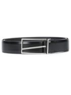 Maison Margiela Rectangular Buckle Belt, Men's, Size: 100, Black, Calf Leather