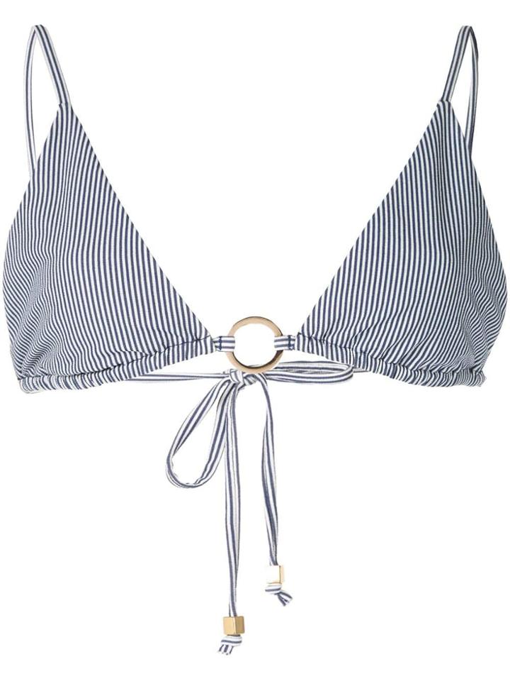 Suboo Shoreline Front Ring Triangle Bikini Top - White