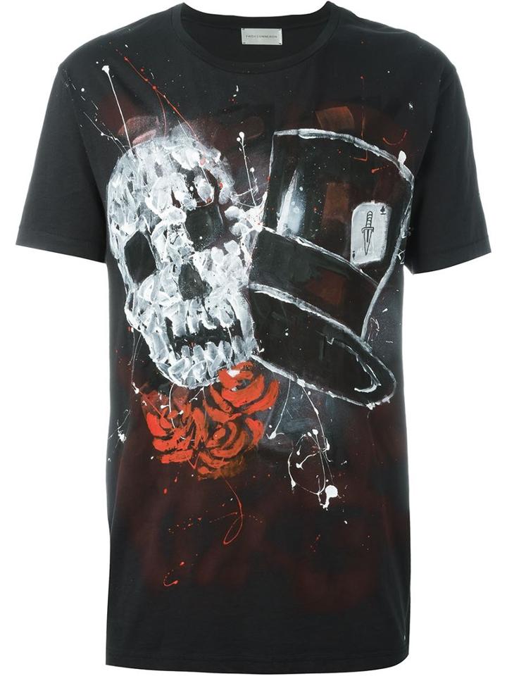 Faith Connexion Skull Graffiti Print T-shirt