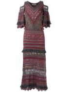 Knit Maxi Dress - Women - Cotton/acrylic/lurex/polyester - P, Grey, Cotton/acrylic/lurex/polyester, Cecilia Prado