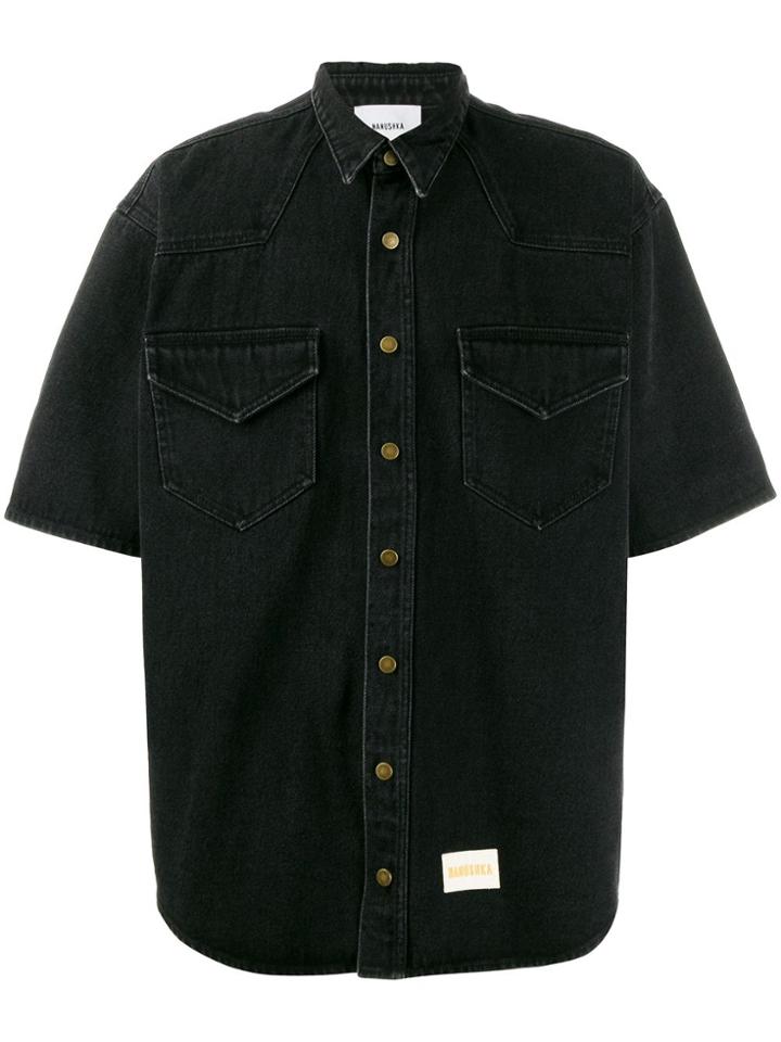 Nanushka Oversized Denim Shirt - Black
