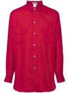 Yohji Yamamoto Vintage Loose Fit Cutaway Shirt - Red