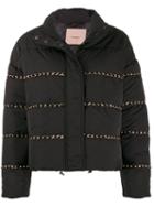 Twin-set Braid Detail Puffer Jacket - Black