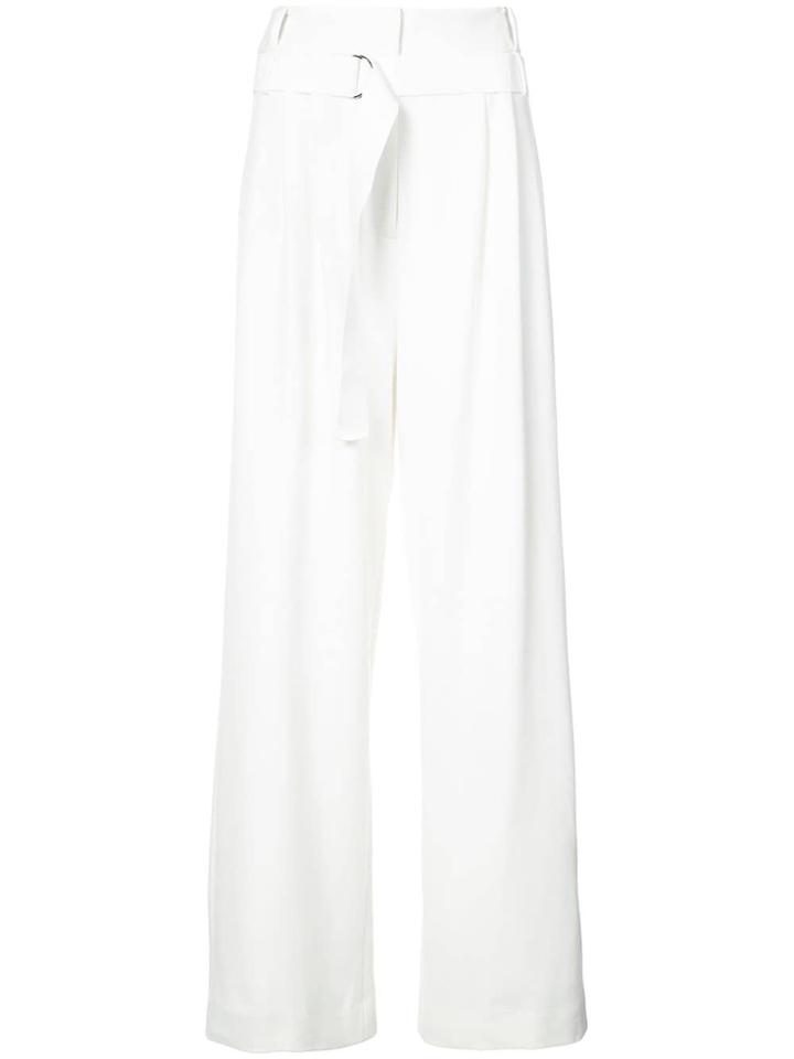 Tibi Suiting Stella Wide Leg Trousers - White
