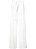 Tibi Suiting Stella Wide Leg Trousers - White