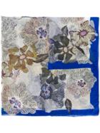 Etro Floral Printed Scarf - Blue