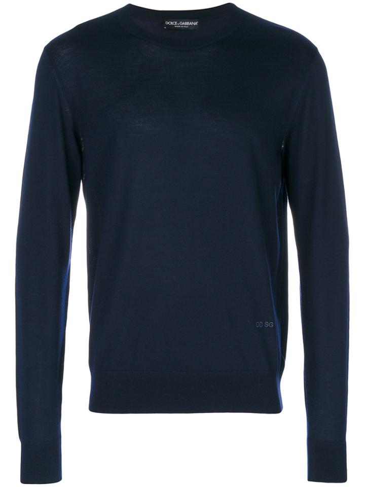 Dolce & Gabbana Fitted Jumper - Blue