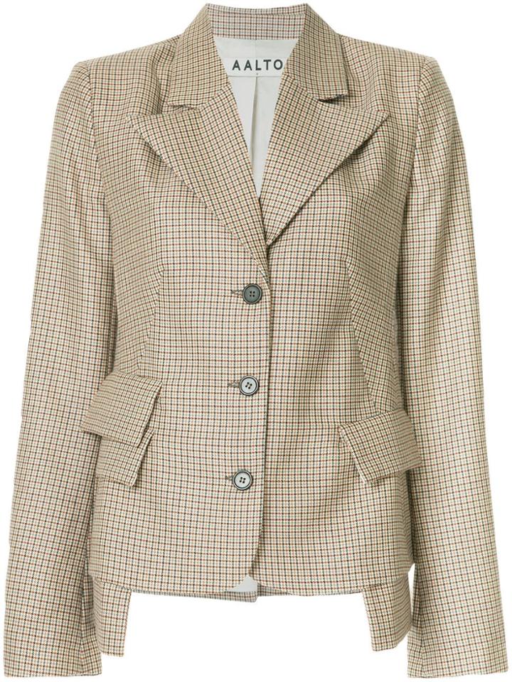 Aalto Check Tailored Blazer - Brown