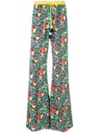 Alexis Floral Print Flared Trousers - Multicolour