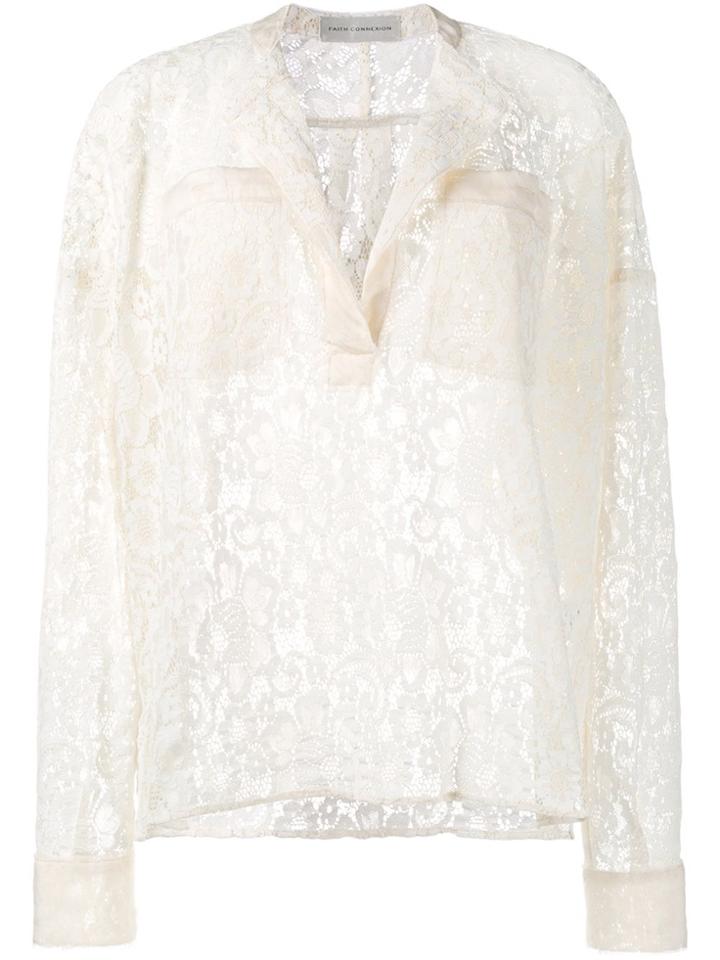 Faith Connexion Floral Lace Blouse - Nude & Neutrals