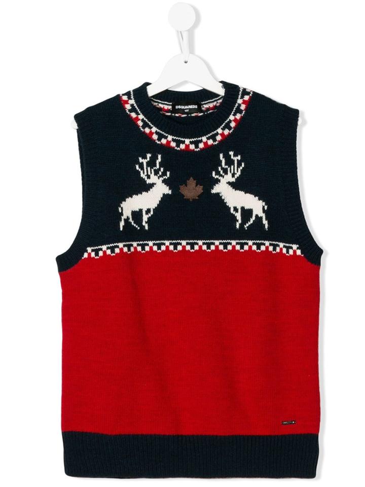 Dsquared2 Kids Colour-block Sleeveless Top - Blue