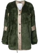R13 Faux Fur Coat - Green