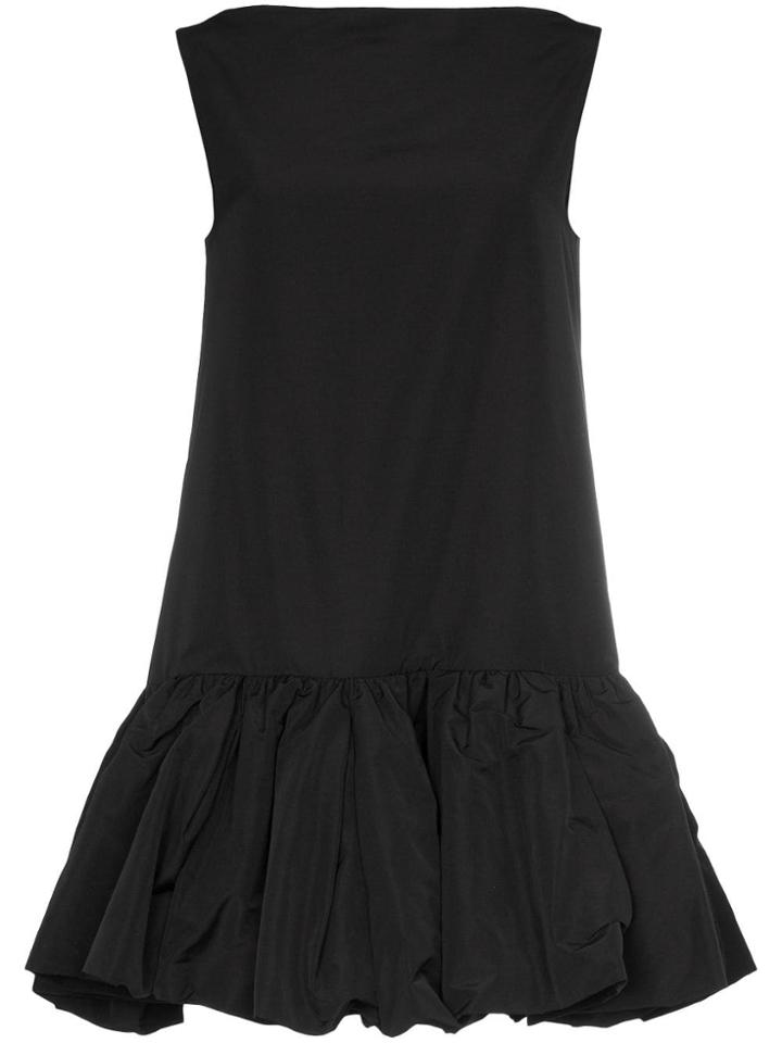 Valentino Sleeveless Drop Hem Mini Dress - Black