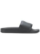 Marcelo Burlon County Of Milan Logo Slider Sandals - Black