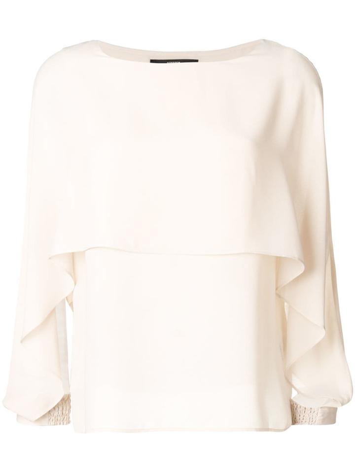 Steffen Schraut Cape Blouse - Nude & Neutrals