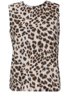 Equipment Leopard Print Tank Top - White