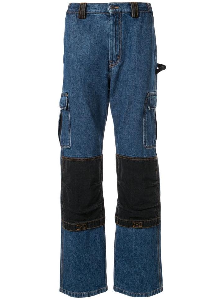 Msgm Paneled Jeans - Blue