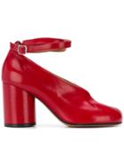 Maison Margiela Tabi Mary Jane Pumps - Red
