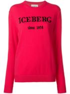 Iceberg Cashmere Logo Sweater - Pink & Purple