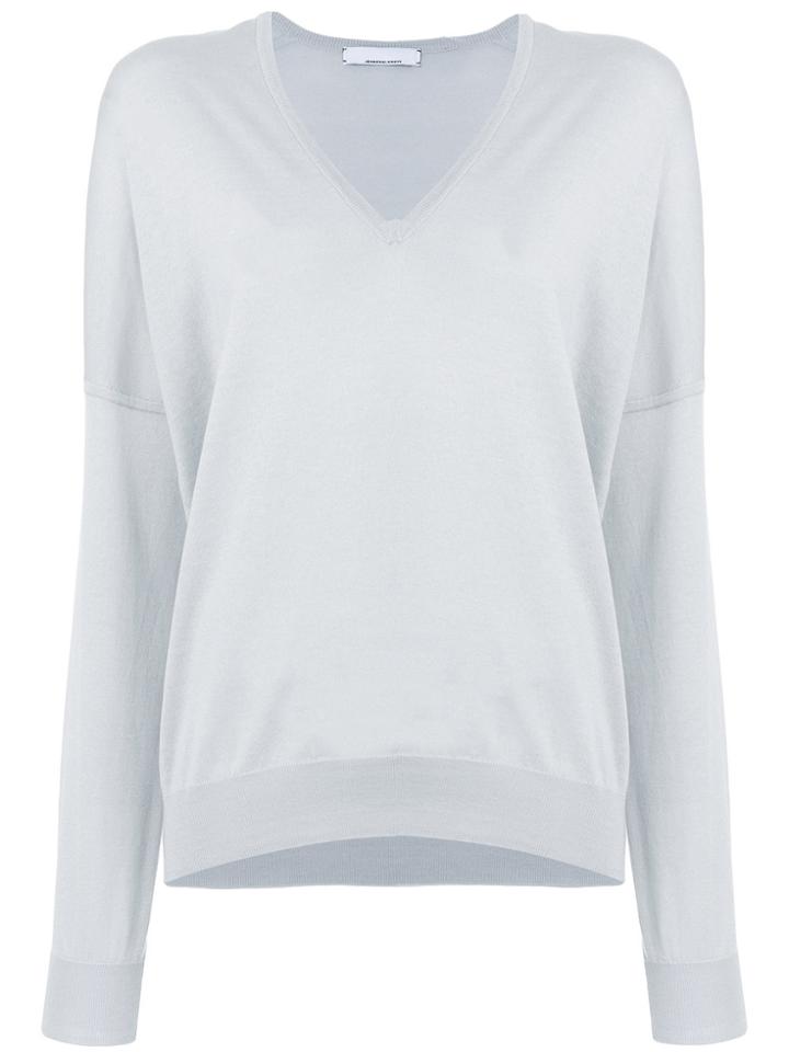 Jean Paul Knott V-neck Jumper - Grey