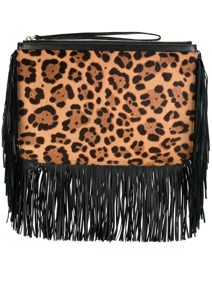 Pierre Hardy Leopard Print Clutch