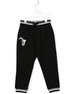 Dolce & Gabbana Kids Saxophone Jogging Bottoms, Boy's, Size: 6 Yrs, Black