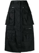 Prada Military Gabardine Skirt - Black