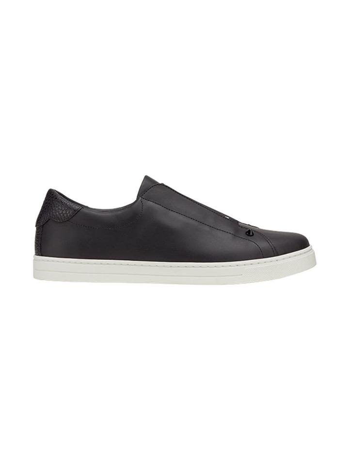 Fendi Zucca Band Slip-on Sneakers - Black