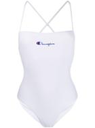 Champion Logo Print Swimsuit - White