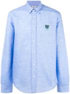 Kenzo Mini Tiger Button Down Shirt, Men's, Size: Small, Blue, Cotton/linen/flax
