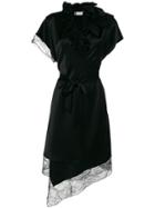 Lanvin Asymmetric Lace Dress - Black