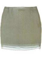 Romeo Gigli Vintage Layered Mini Skirt - Green